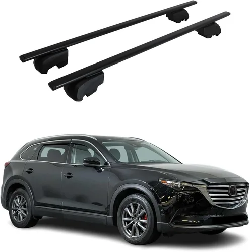 Miniatura 12 de OMAC Portaequipajes con cerradura para Mazda CX-9 2016-2023, antirrobo negro para viajes, kayak, canoa, surf, esquí, snowboard, camping