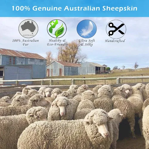 Miniatura 5 de Champlus Alfombra Genuina de Piel de Oveja Merino Australiana, 2.3x3.3 pies Alfombra de Piel con Pelo de Oveja, Alfombra de Área de Piel de Cordero