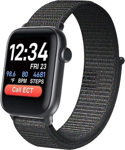 COCO Reloj inteligente de monitoreo de salud cómodo con Bluetooth para personas mayores: frecuencia cardíaca, temperatura corporal, oxígeno en