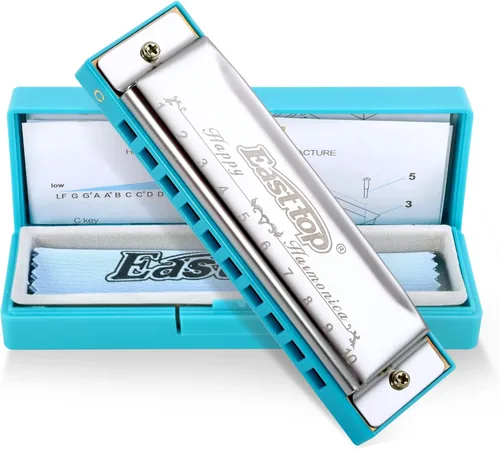 Miniatura 9 de East top - Armónica Blues diatónica de 10 agujeros en C, órgano de boca Happy para principiantes, niños, niños, estudiantes, regalo, con estuche