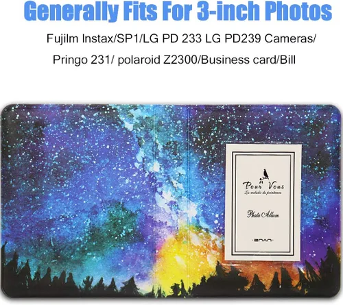Miniatura 3 de BigTrend - Álbum de películas de papel fotográfico de 2 x 3 pulgadas para cámara Fujifilm Instax Mini, Polaroid Snap, Z2300, cámaras instantáneas