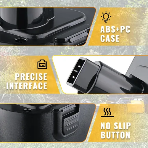 Miniatura 3 de Paquete de 2 baterías de repuesto de 4.8 Ah Ni-Mh prémium compatibles con Dewalt 9.6 V para batería Dewalt DW9062 DW9061 DW926 DE9036 DE9062