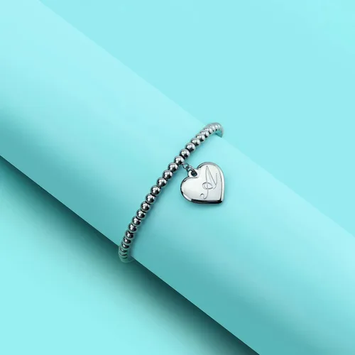 Miniatura 4 de Monily Pulsera con inicial para niñas, de acero inoxidable, 26 letras de la A a la Z, pulsera de corazón, joyería del alfabeto para niña, Acero