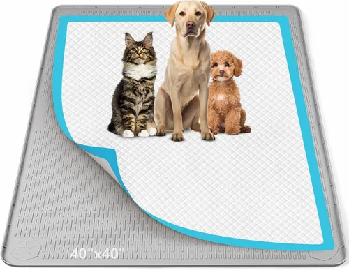 Miniatura 33 de Soporte para orina para perros, 51 x 25.6 pulgadas, de silicona, a prueba de fugas, borde alto, antiderrames, para cachorros, gatos, conejos