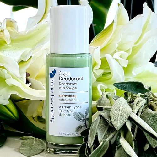Miniatura 6 de Blue Beautifly Sage - Desodorante natural para mujeres y hombres, combate los olores desagradables botánicamente, sin aluminio, talco, ftalatos