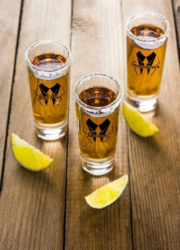 Miniatura 4 de Juego de vasos de chupito para padrinos de boda de 8 a 2 onzas con base pesada para whisky, tequila, vodka, regalos únicos para padrinos de boda