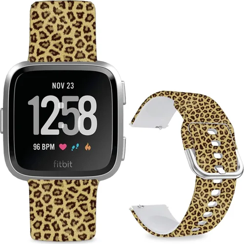 Miniatura 12 de Correas de reloj de silicona suave compatibles con Fitbit Versa 2/Versa/Fitbit Versa Lite/SE, correa de repuesto con bonito patrón floral de 0.98