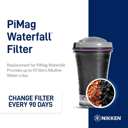 Miniatura 2 de Nikken - Cartucho de filtro de cascada PiMag - Filtración iónica avanzada, partículas de cobre, reducción de cloro y plomo, equilibrio de pH, agua