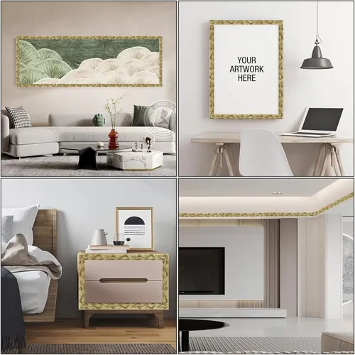 Miniatura 6 de Moldura de pared flexible autoadhesiva de 16.4 x 0.8 pulgadas, para paredes, marcos, bordes, marcos de ventana, azulejos en muro (oro champán)