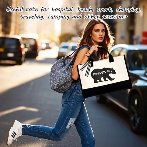 Miniatura 2 de Mothers Day Gifts for New Mom Pregnancy Gifts Tote Bags for Women Mommy Mama Tote Bag for Hospital Shopping Birthday