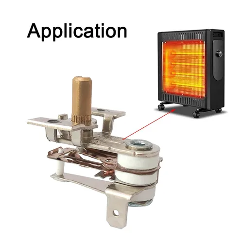 Miniatura 6 de AC 250V 10-16A Interruptor de temperatura Termostato bimetálico de calefacción con perilla para dispositivos de calefacción eléctrica (10A)