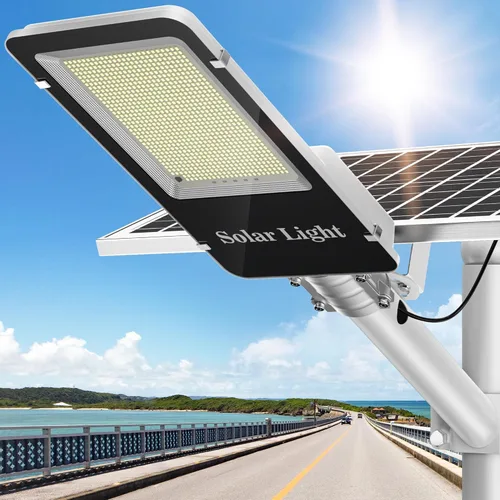 Sunwish 8000W Luces solares de calle al aire libre - Luces solares LED 6500K al aire libre del atardecer al amanecer, luces solares de