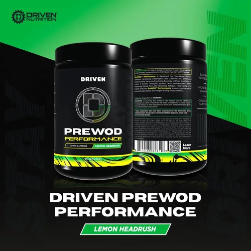 Miniatura 2 de Driven PREWOD - Bebida energética en polvo, 50 porciones, suplemento preentrenamiento con ingenio, aumenta la energía, la concentración, la fuerza