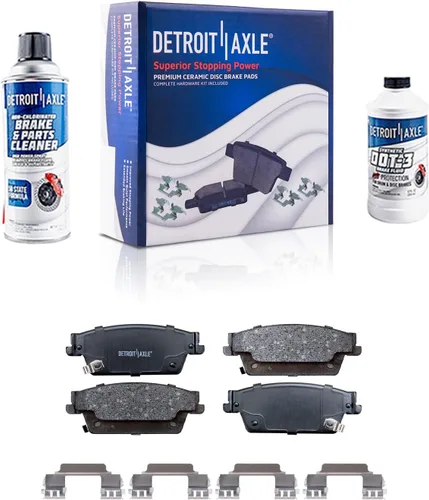 Miniatura 30 de Detroit Axle - Pastillas de Freno Delantero Izquierdo Reemplazo de Pinza de Disco para Dodge Ram 1500 Dakota Mitsubishi Raider - Juego de 3 piezas