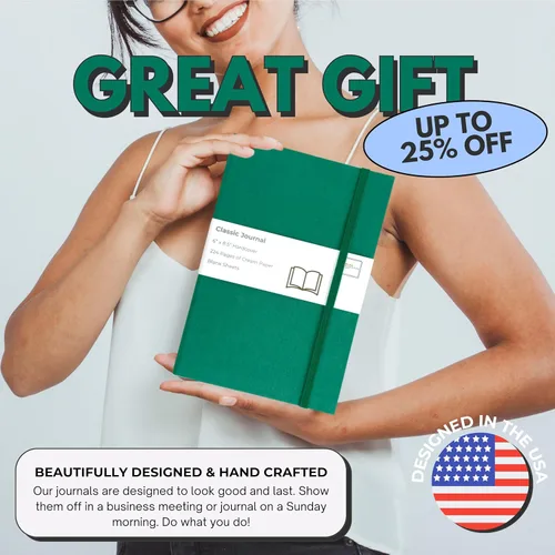 Miniatura 3 de Portage - Cuaderno en Blanco con Tapa Dura y Estética para Escritura y Diario – Libreta con Papel Resistente a Manchas para Llevar Diario, Alto GSM