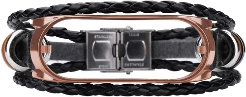 Miniatura 4 de Mi Band 6 - Correa de repuesto de cuerda trenzada retro con hebilla de metal, elemento de cuentas, pulsera ajustable para bricolaje, accesorios