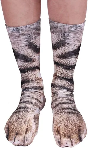 Regalos de San Valentín para él, ella, hombres y mujeres, divertidos calcetines con patas de animales, calcetines novedosos en 3D locos con patas de
