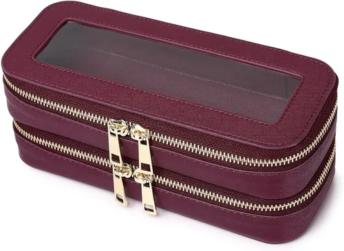 Miniatura 50 de Pinkmik Pequeña bolsa de maquillaje, mini estuche transparente para maquillaje y neceser con cremallera, organizador de bolsos para mujer
