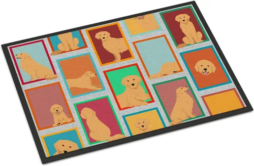 Miniatura 45 de Caroline's Treasures MLM1149MAT - Felpudo rojo Border Collie de 18 x 27 pulgadas, para interiores y exteriores, para entrada, antideslizante, Border