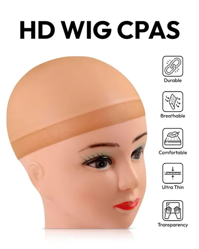 Miniatura 2 de Gorra de peluca HD, 6 gorras de peluca para mujer, gorra de peluca para peluca de encaje frontal