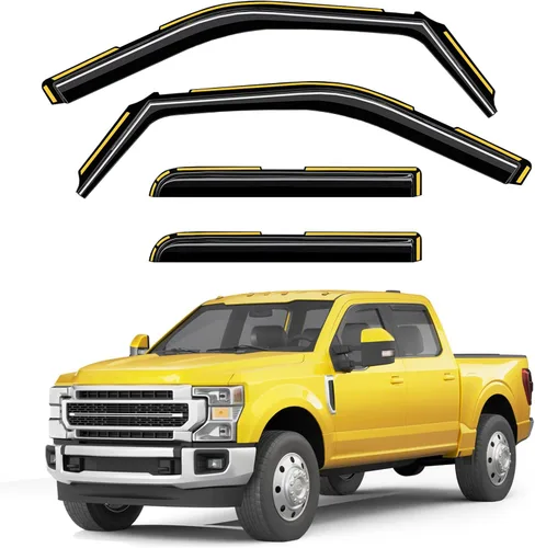 Miniatura 30 de Protectores de lluvia de ventana en canal para Chevy Express Van 1996-2026 y GMC Savana 1996-2026, deflectores de ventana extra duraderos, viseras