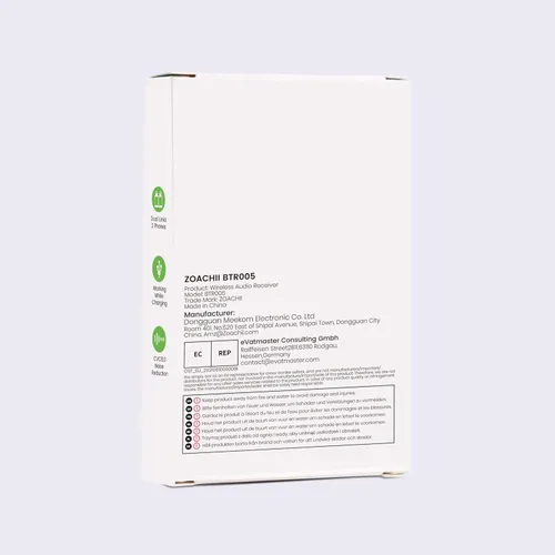 Miniatura 8 de Adaptador auxiliar Bluetooth para automóvil, receptor inalámbrico Bluetooth 5.4 con conector de 0.138 in, tiempo de reproducción de 6 horas, estéreo