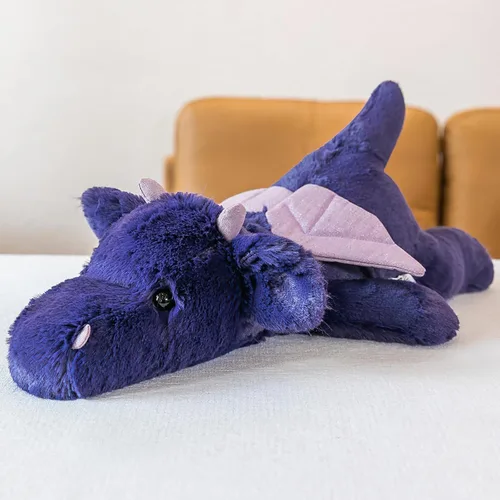 Miniatura 10 de Peluche de dragón negro, 20.5 pulgadas 2.2 libras, peluche gigante súper suave, almohada corporal, regalos de cumpleaños para bebés y niñas