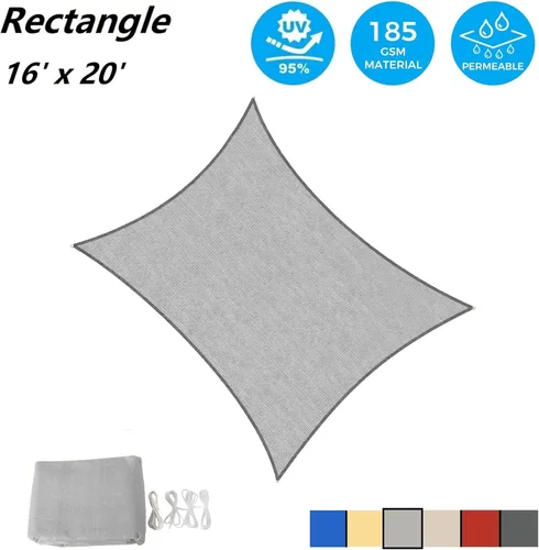 Miniatura 2 de AsterOutdoor - Toldo parasol rectangular de 16 x 20 pies, Toldo con bloqueador ultravioleta para patio, patio trasero, césped, jardín, actividades
