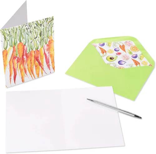 Miniatura 5 de Papyrus Tarjetas de agradecimiento con sobres, frutas y verduras (20 unidades)