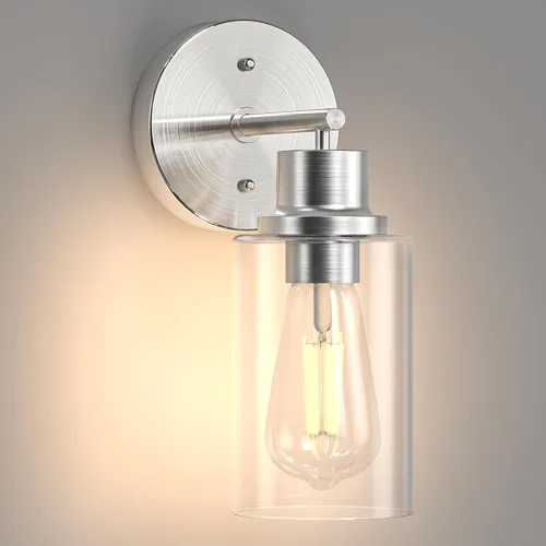 Miniatura 22 de Lámparas de Aplique de Pared para Dormitorio Baño, Iluminación Moderna de Tocador, Linternas de Montaje en Pared de Granja en Negro Mate