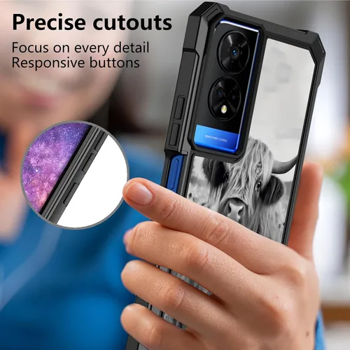 Miniatura 4 de Funda para teléfono TCL 50 XE 5G y TCL 50 XE Nxtpaper 5G con protector de pantalla, protección de cuerpo completo, parachoques de silicona