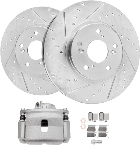 Miniatura 22 de Detroit Axle - Kit de freno delantero para Mercedes-Benz C350e GLC300 2016-2018, E300 2017, E350 2020-2022, frenos de disco perforados y ranurados