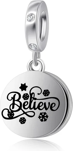 Miniatura 2 de Muñeco de nieve de Navidad, elfo, ciervo, dulce pan de jengibre, abalorio de invierno para pulsera Pandora