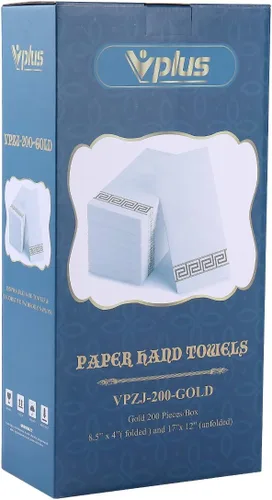 Miniatura 8 de Vplus Paquete de 200 toallas desechables para baño, servilletas decorativas de baño, servilletas desechables suaves y absorbentes, como para cocina