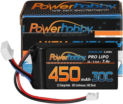 Miniatura 5 de Powerhobby 2s 450mah 30C Lipo Batería (paquete de 2) : Axial SCX24