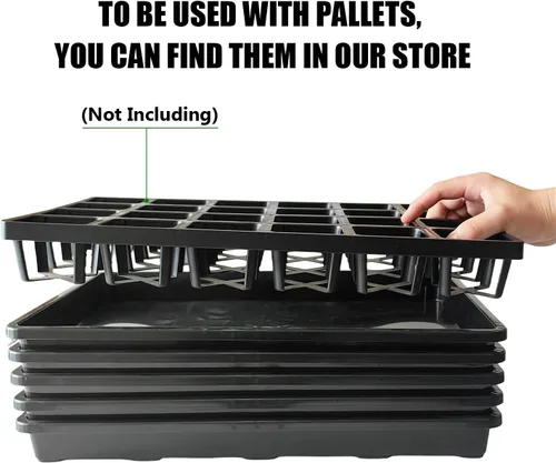 Miniatura 5 de RooTrimmer Paquete de 5 bandejas para macetas de vivero, bandeja de transporte y sujeción para plantas para macetas de inicio de semillas, Negro