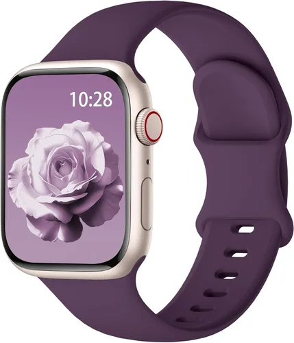 Miniatura 24 de Correa de silicona deportiva compatible con bandas de Apple Watch de 38mm 40mm 41mm 42mm 44mm 45mm 46mm 49mm para mujeres y hombres, correa