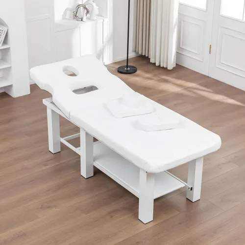 Miniatura 9 de Hohuqeri Cama de masaje profesional de 73 pulgadas, mesa de tratamiento con reposacabezas extraíble, mesa de terapia física estacionaria de piel