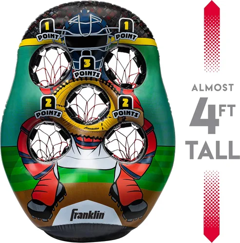 Miniatura 3 de Franklin Sports Juego Inflable de Lanzamiento de Objetivo para Niños - Juego Mini de Lanzamiento - Juego de Juguete Portátil para Interiores