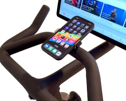 Soporte para teléfono compatible con Peloton Bike & Bike Plus - Ajuste seguro y fácil operación con una sola mano - Rotación de 360 grados - Soporte