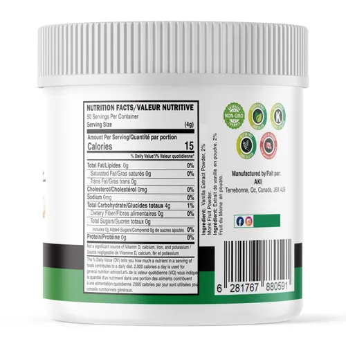 Miniatura 3 de Aki Polvo de Vainilla Fino en Polvo Extracto de Granos (150g/5.29oz) - Polvo Extraído con Agua Ideal para Hornear, Cocinar y Aderezar - Delicioso