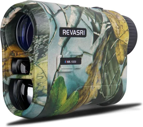 REVASRI Telémetro láser de caza con batería recargable de 1000 yardas Buscador de rango de caza con tecnología de adquisición de objetivos