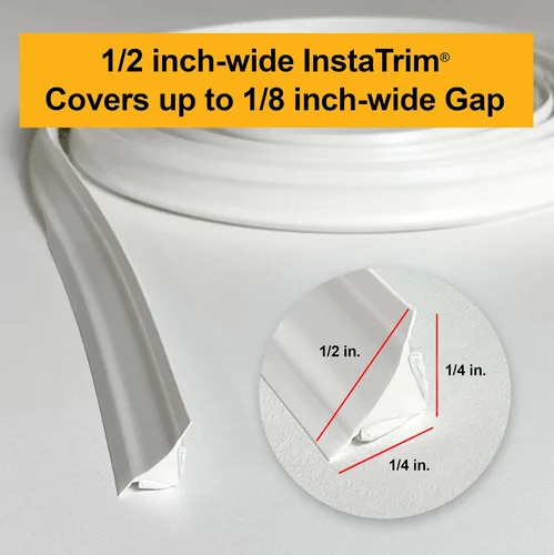 Miniatura 4 de InstaTrim The Original Flexible Trim – Cinta adhesiva negra de 1/2 pulgada de ancho de 10 pies – Recorte adhesivo con muchos usos, incluyendo