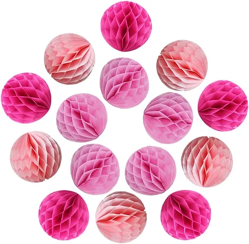 YLY's love 30 pompones de papel de seda de 4 pulgadas, bolas de nido de abeja, bola de flores, decoración de pared, pompones para decoración de Rosa