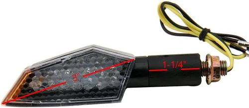 Miniatura 3 de Black Long Stem LED Motorcycle Turn Signals Lights Indicators Blinkers Compatible for Kawasaki Ninja H2R