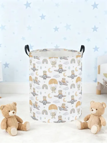 Miniatura 6 de Cesta de lavandería para niños, cesta de lavandería de animales, cestas de almacenamiento plegables para decoración del hogar, oficina, organizador