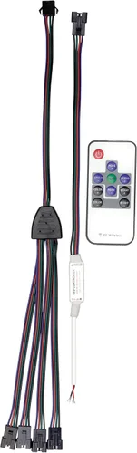 Miniatura 5 de Bazooka Kit de altavoces coaxiales marinos 4 altavoces LED de 6.5 pulgadas Controlador LED RGB Plug and Play y control remoto
