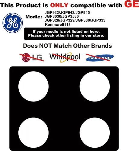 Miniatura 2 de GE - Protectores de estufa de gas de 30 pulgadas, protector antiadherente para estufa de gas, JGP3030, JGP3530, JGP328, JGP329, JGP933