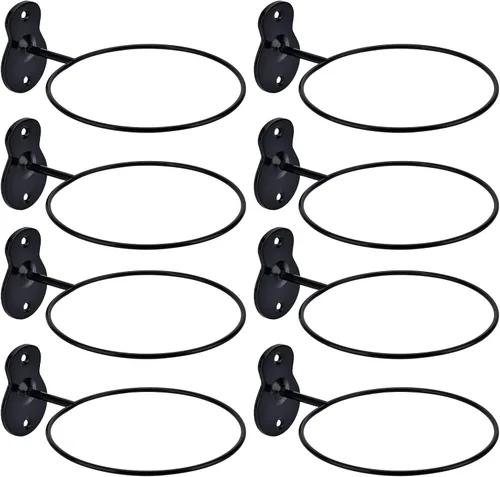 Miniatura 15 de Soporte de pared para baloncesto, soporte de bola de metal de 7 pulgadas de diámetro, almacenamiento de pelotas para baloncesto, fútbol, voleibol