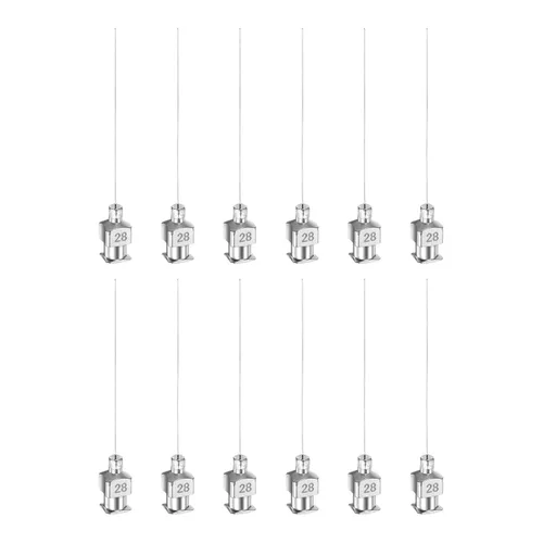 Miniatura 9 de HARFINGTON 12 agujas dispensadoras de acero inoxidable calibre 17, 1 1/2 pulgadas, tubo de aguja de pegamento de metal, puntas romas, Luer Lock